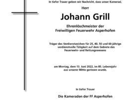 Begräbnis ELM Johann Grill